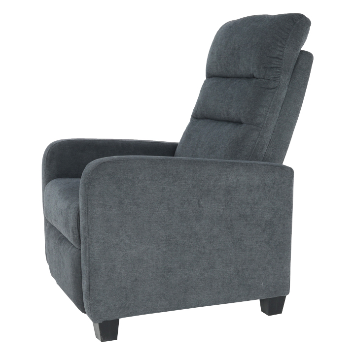 Polohovací relaxační křeslo TURNER — látka, šedá Kondela