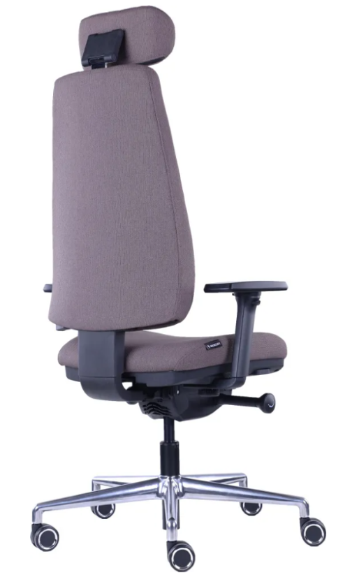 Ergonomická kancelářská židle DIVERSE – pro dlouhé sezení 8–12 h, látka, tmavě hnědá