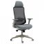 Kancelářská ergonomická židle NAVIA — látka, šedá