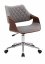 Dizajnová kancelárska stolička COLT - zamat, orech, sivá