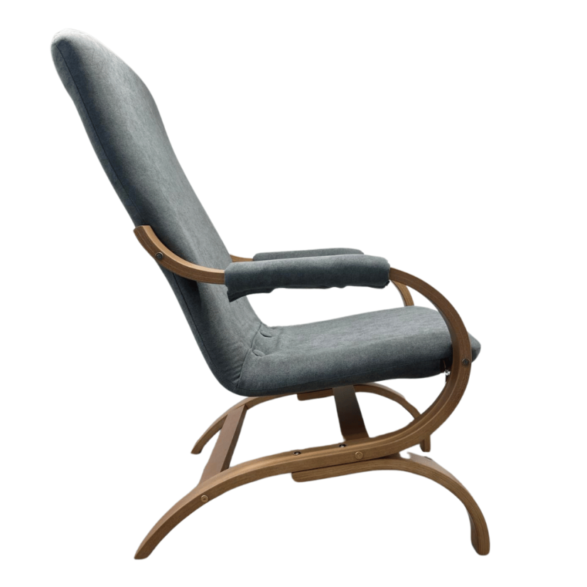 Křeslo pohupovací BADY R17 – masiv, látka, šedá Bradop