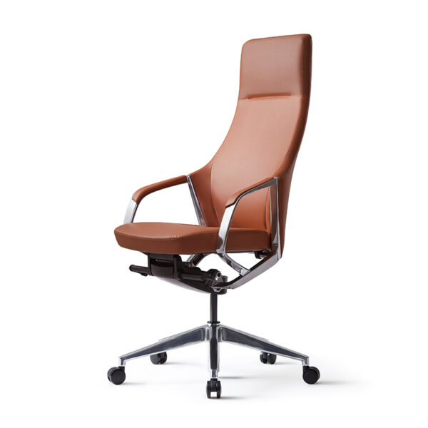 Kancelářské otočné křeslo HONOR ECO -  koženka, hnědá