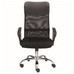 Kancelářská otočná židle MEDEA - látka, síť, černá Alba