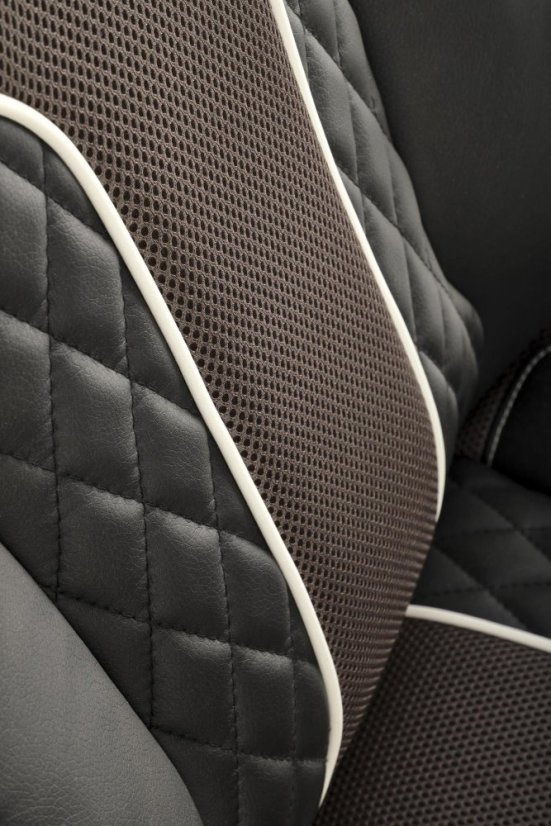 Kancelářské křeslo HAMLET — ekokůže, černá / šedá Halmar