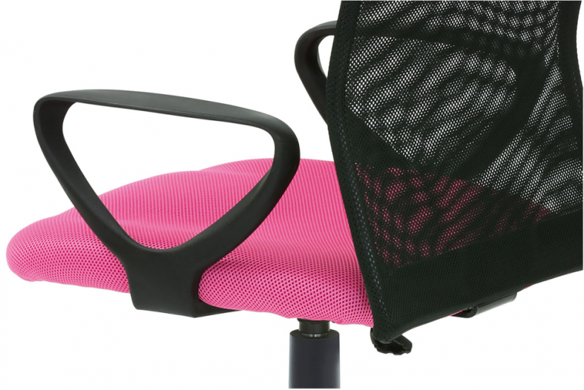 Kancelářská židle na kolečkách PIX – černá/růžová
