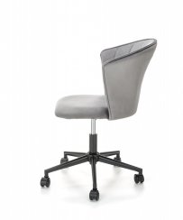 Kancelárska otočná stolička PASCO — zamat, šedá