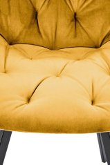 Otočná sametová židle BECKY hořčicová – moderní komfort v elegantním stylu Halmar
