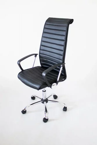 Otočná kancelářská židle MEDIUM Plus — ekokůže, černá