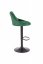 Barová stolička FRIZZ - látka, oceľ, čierna / zelená