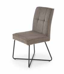 Jedálenská stolička VARDO — kov, látka, sivá