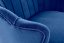 Designová pohovka AMORINITO — kov, modrá látka, nosnost 200 kg