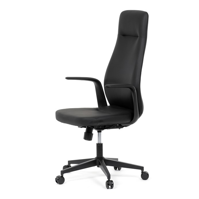 Kancelárska stolička ORBIT – čierna eko-koža s hojdacím mechanizmom Autronic