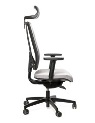 Kancelářská židle na kolečkách RIM FLEXI FX 1104 – Rychlá expedice - s područkami a podhlavníkem, šedá