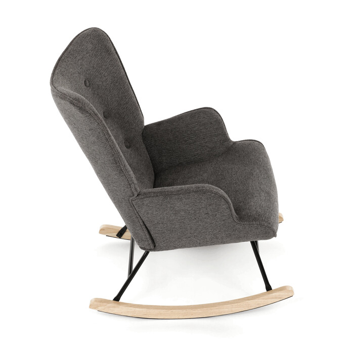 Houpací křeslo YAO – šedá, látka, ergonomický design Autronic