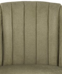 Jedálenské otočné kresielko MERK — kov, látka, olivovo zelená