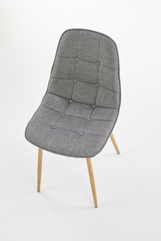 Jedálenská stolička LARA – látka, sivá