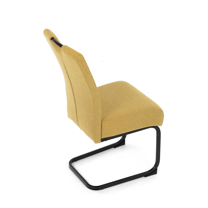 Štýlová žltá jedálenská stolička NIKA s látkou Autronic