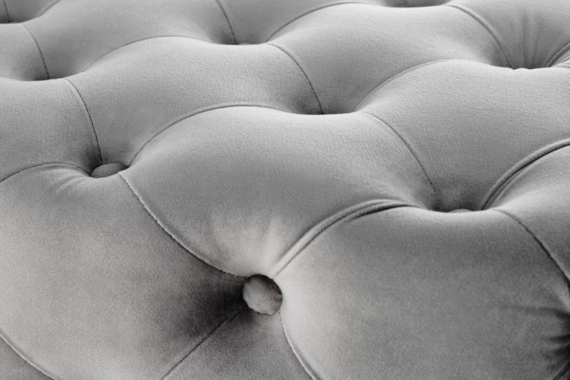 Taburet ATHENA - kov, látka, šedá