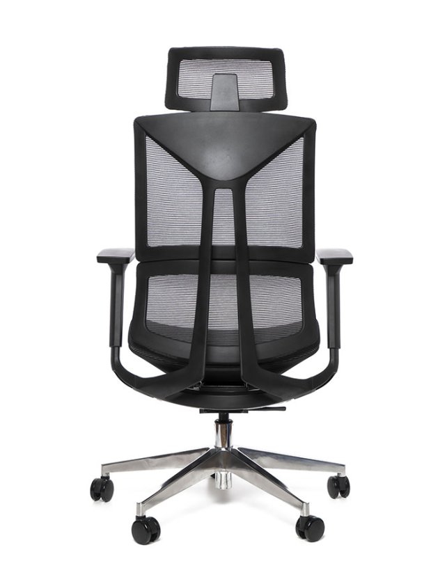 Kancelárska ergonomická stolička Sego ERGO AIR — sieť, čierna
