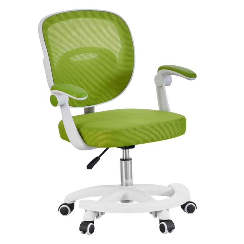 Štýlová otočná stolička TRIXI TYP 2 – zelená/biela, nastaviteľná