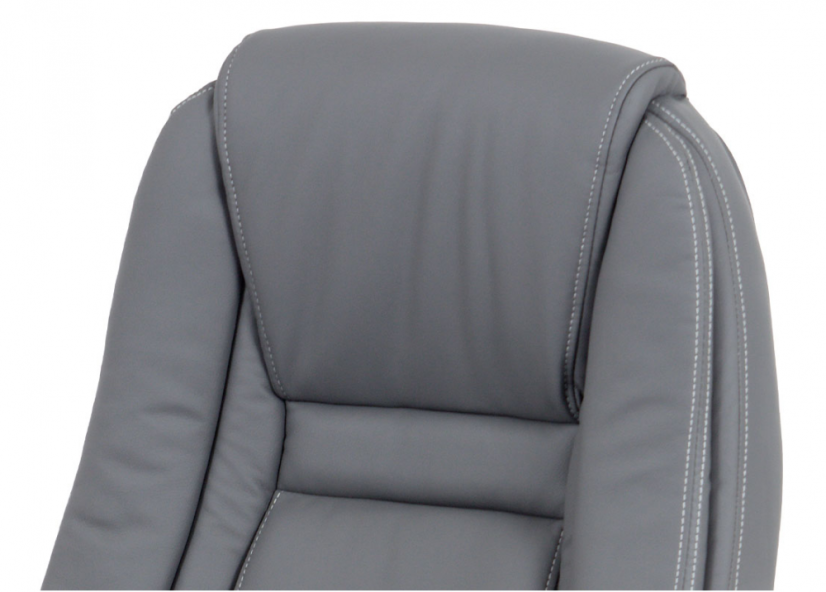Kancelárske kreslo na kolieskach VASIL — ekokoža, šedé