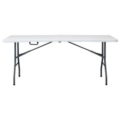 Zahradní stůl ALBIT – bílá, kov, plast Autronic