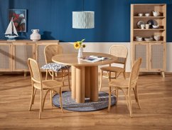 Jídelní židle HEMIA — masiv, přírodní ratan Halmar
