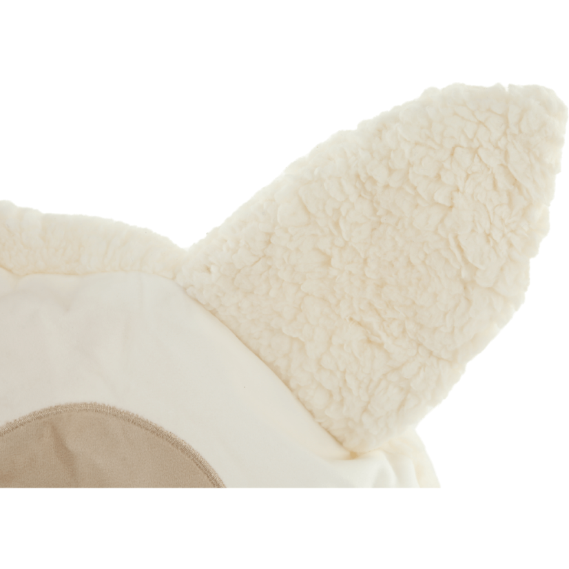 Dětský sedací vak BABY s ovečkou — 55×50, bílá/smetanová Kondela