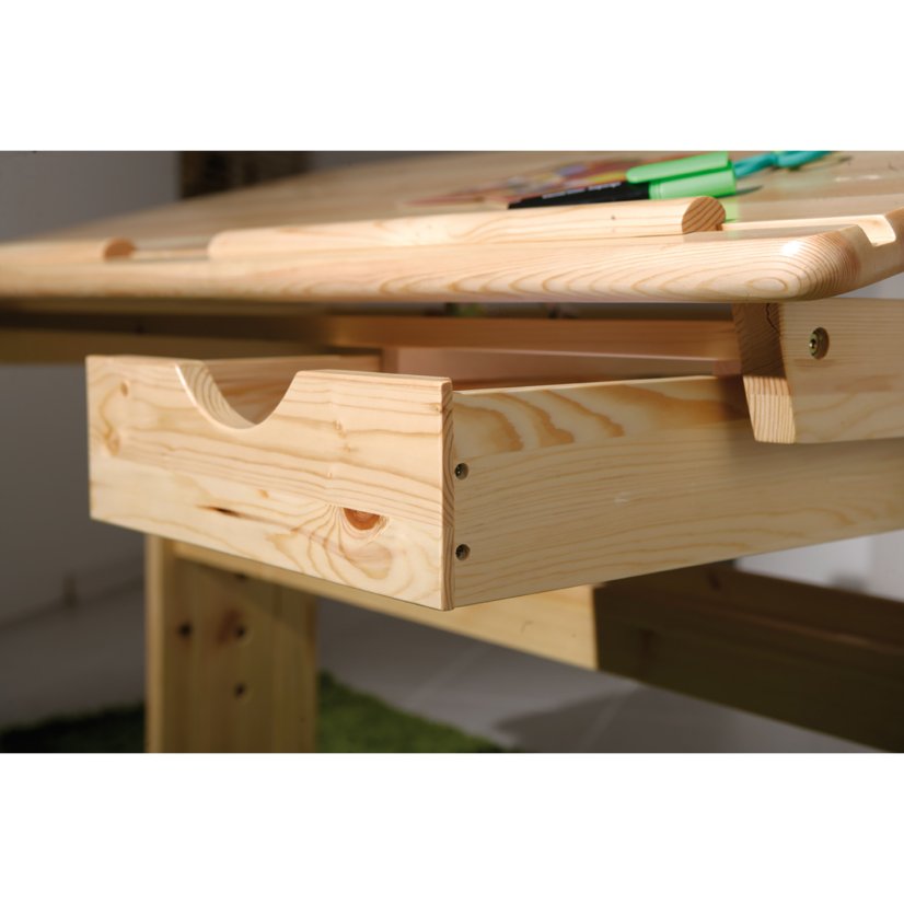 Dětský výškově stavitelný stůl TIMBER - masiv Halmar