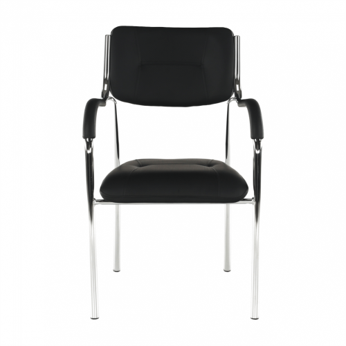 Konferenční židle ILHAM — kov, látka, černá