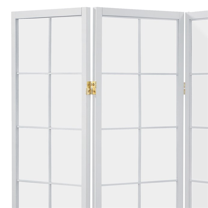 Paraván PARVIO 4D Smrek a Textília, Biely Matný Lak Autronic