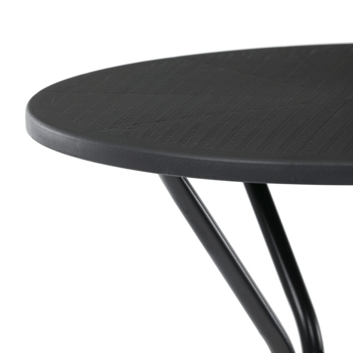 Záhradný stôl KAFÉ – 60x60 cm, čierny plast