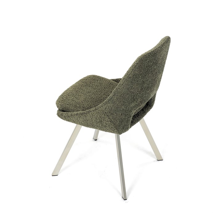 Moderní zelená jídelní židle RINA Autronic s nerezovými nohami