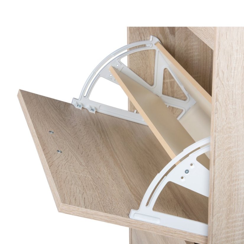 Výklopný botník CORVI — dub