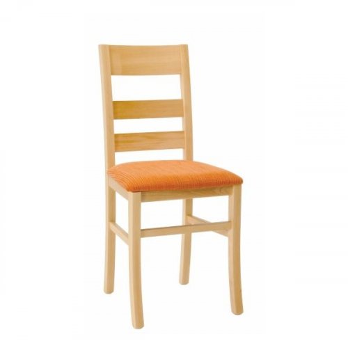Dřevěná jídelní židle s čalouněným sedákem Stima LORI – bez područek, nosnost 130 kg