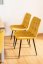 Jedálenská stolička MILA — kov, látka, čierna / viac farieb - Barevné varianty MILA: Žltá