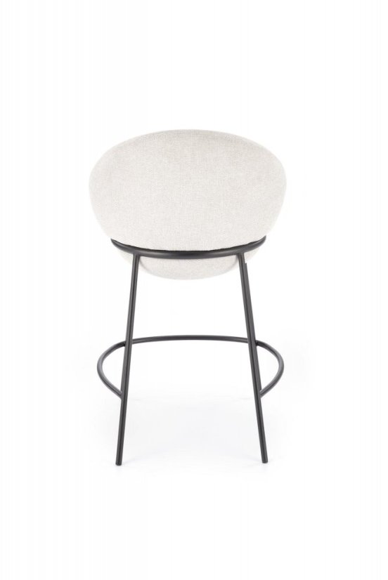 Barová stolička KLINT — oceľ, látka, béžová