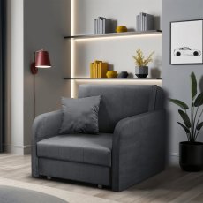 Jednolôžkové rozkladacie kreslo VERO Sivé