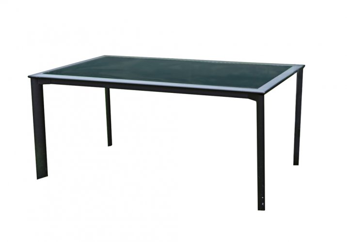 Zahradní hliníkový stůl ANGELA  - 160x90x74 cm, černá