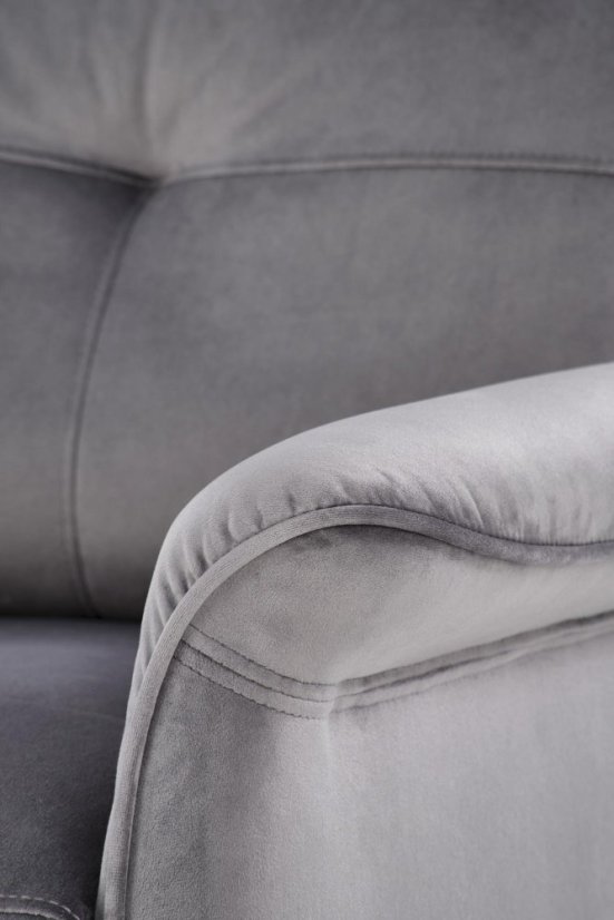 TV kreslo SEMIR s elektrickým polohovaním - látka, šedá