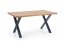 Jídelní rozkládací stůl XAVIER – 160x90x76 (+90), dub, černý Halmar