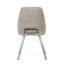 Elegantná lanýžová jedálenská stolička RINA Bouclé s nerez nohami