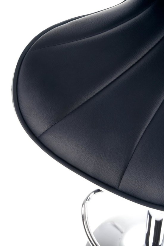 Barová židle NEUF – ekokůže, černá Halmar