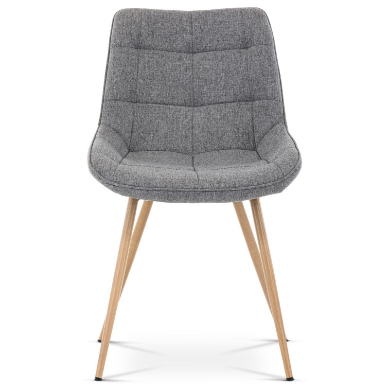 Jídelní židle VOX – kov, samet, šedá Autronic