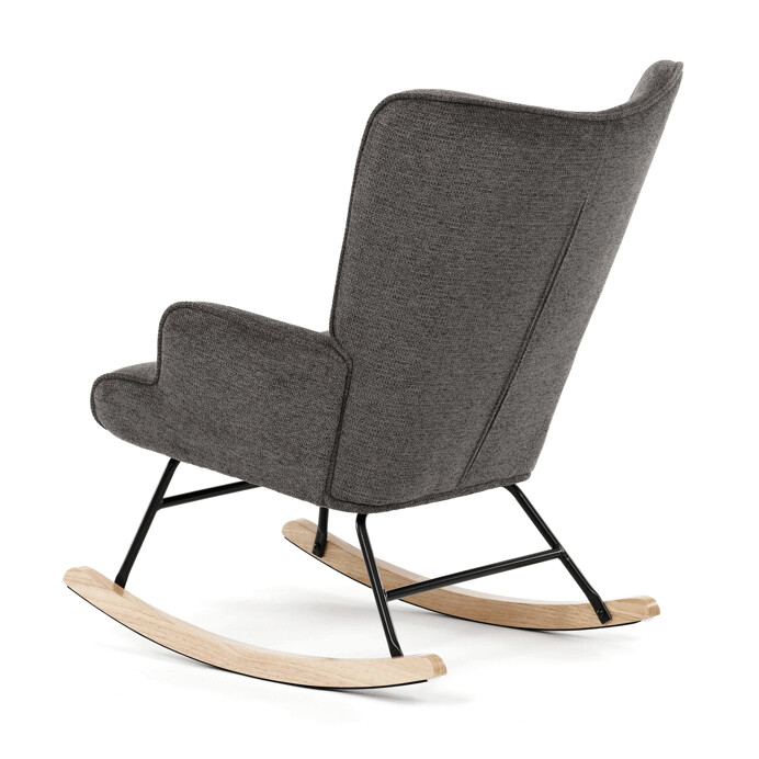 Houpací křeslo YAO – šedá, látka, ergonomický design Autronic