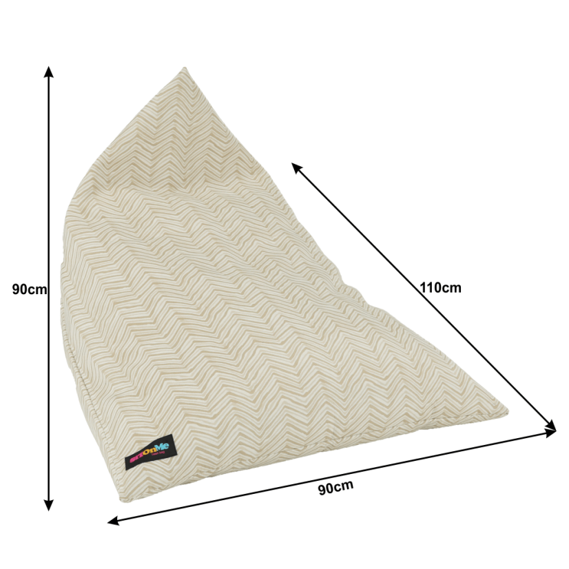 Sedací vak BRESTO — 90×110×90, béžová látka