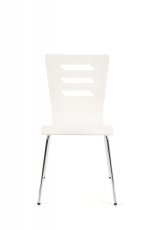 Židle NIRA – kov, překližka, bílá Halmar