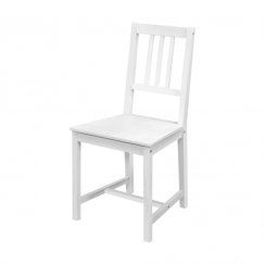Jídelní dřevěná židle CATIA — masiv borovice, bílý lak