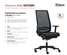 Kancelárska stolička na kolieskach RIM VICTORY VI 1405 – s podrúčkami, čierna