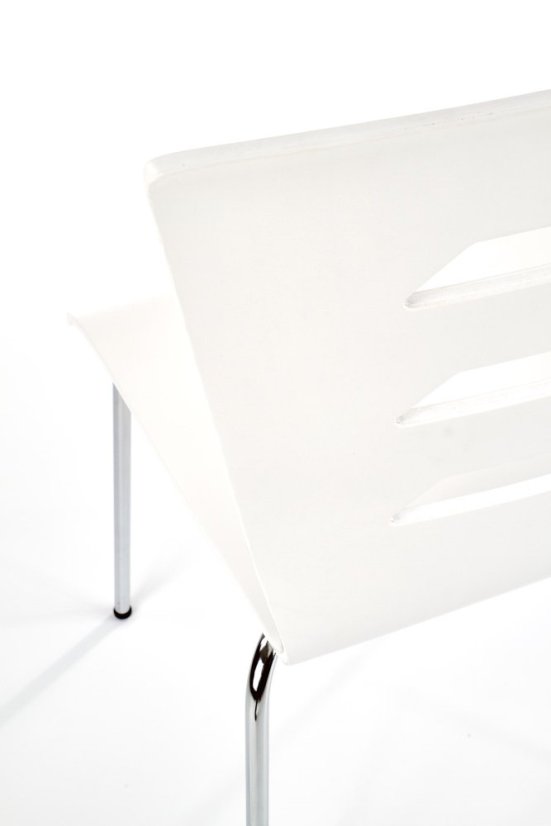 Stolička NIRA - kov, preglejka, biela